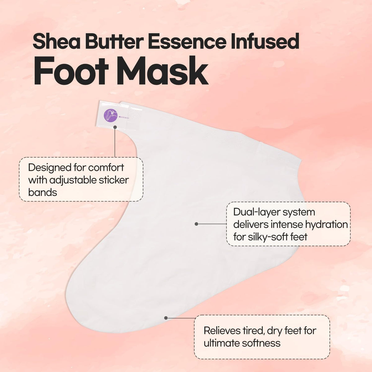 Epielle Moisturizing Foot Masks 6 Pairs, Deep Moisturizing Socks for Dry Feet & Cracked Heels