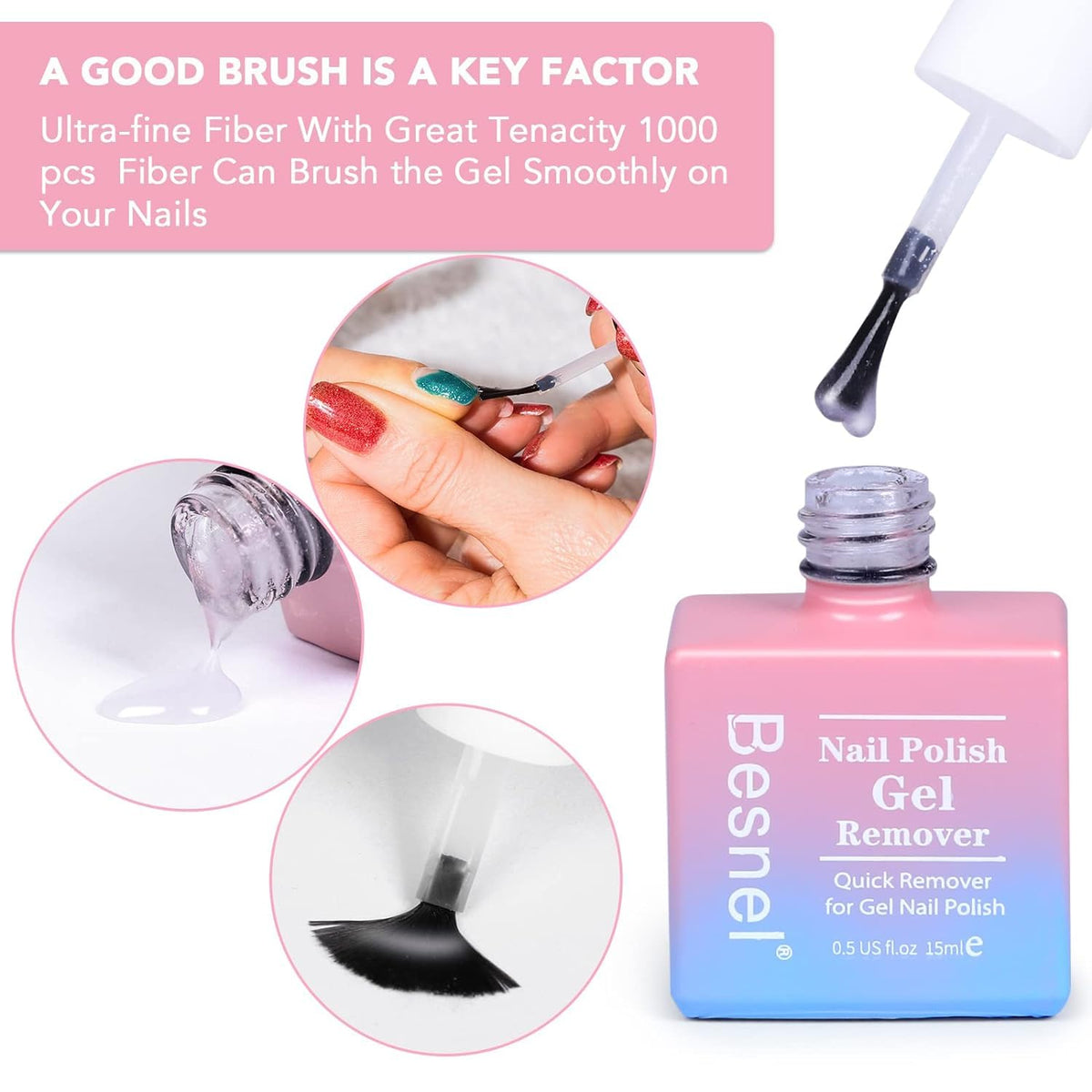 Gel Nail Polish Remover 10 Pack Professional Gel Polish Remover Non-Irritating Quick Easy, Nail
