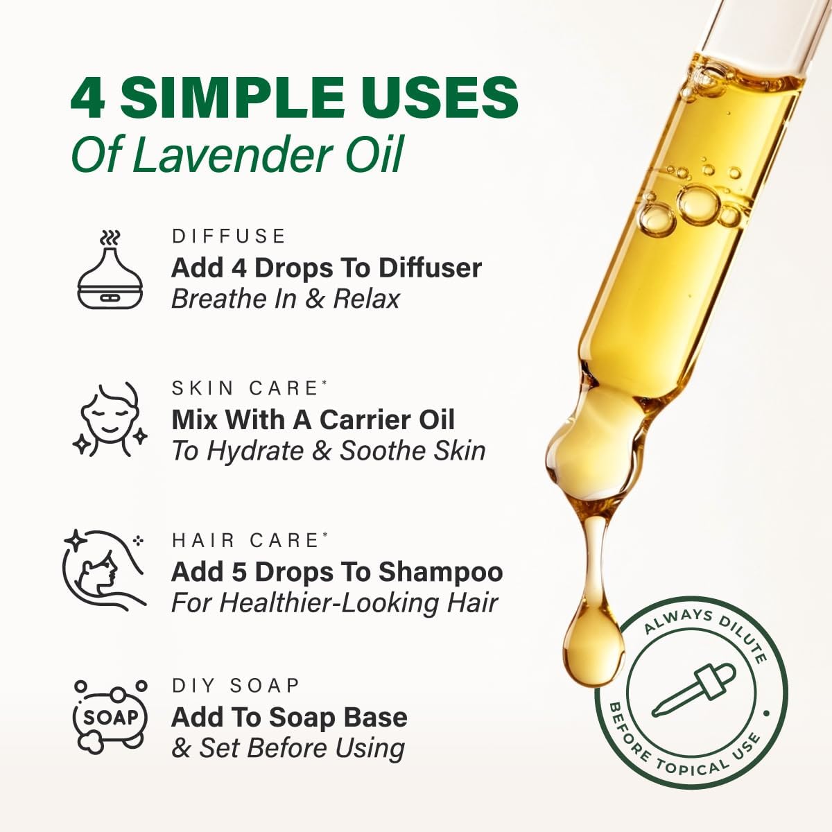 Kukka Lavender Essential Oil for Diffuser, Skin, Hair, Aromatherapy Huge - 4 Fl Oz, DIY Soap Making