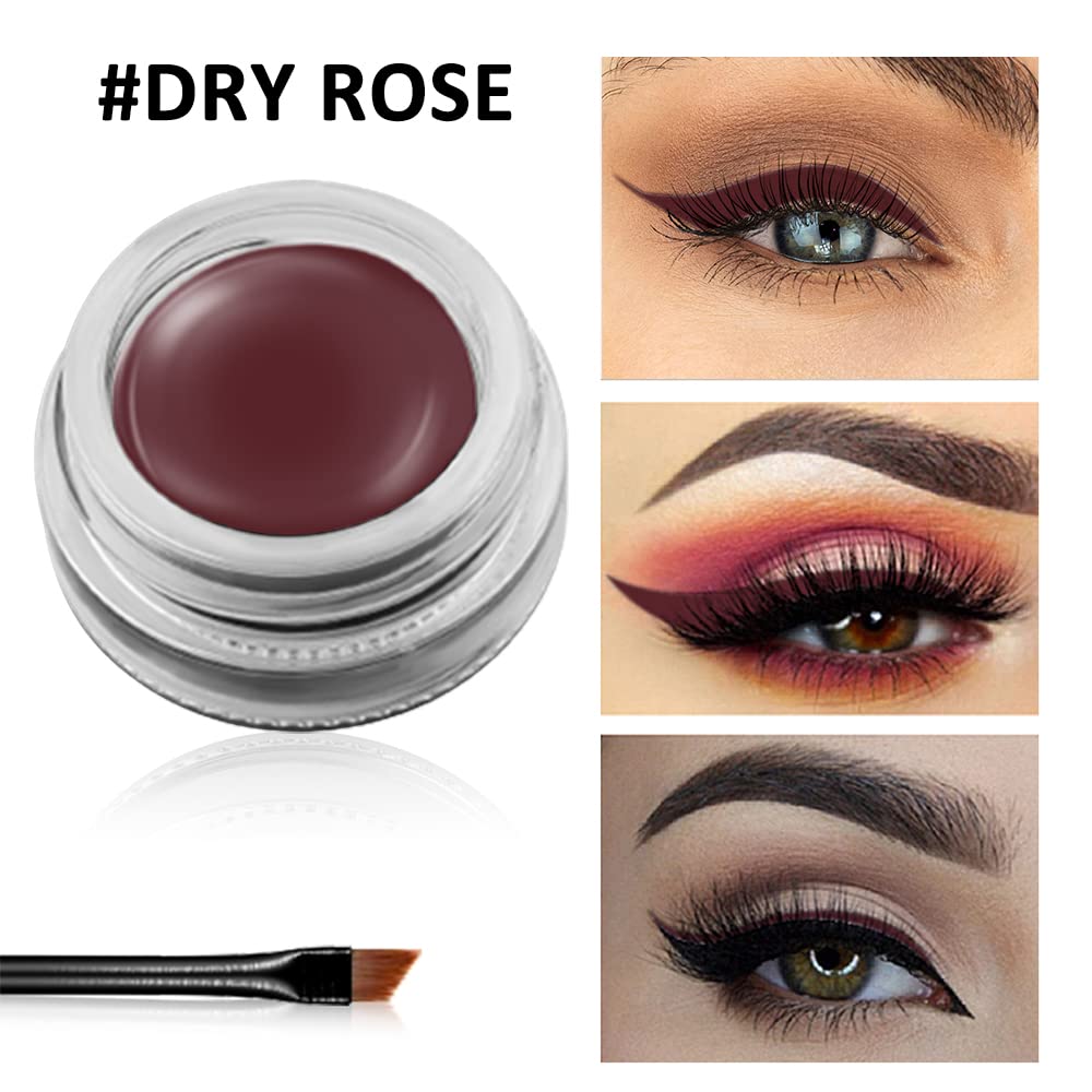 Erinde Waterproof Gel Eyeliner, Cream Eyeliner Gel Pot, High-Intensity Pigments Long Lasting