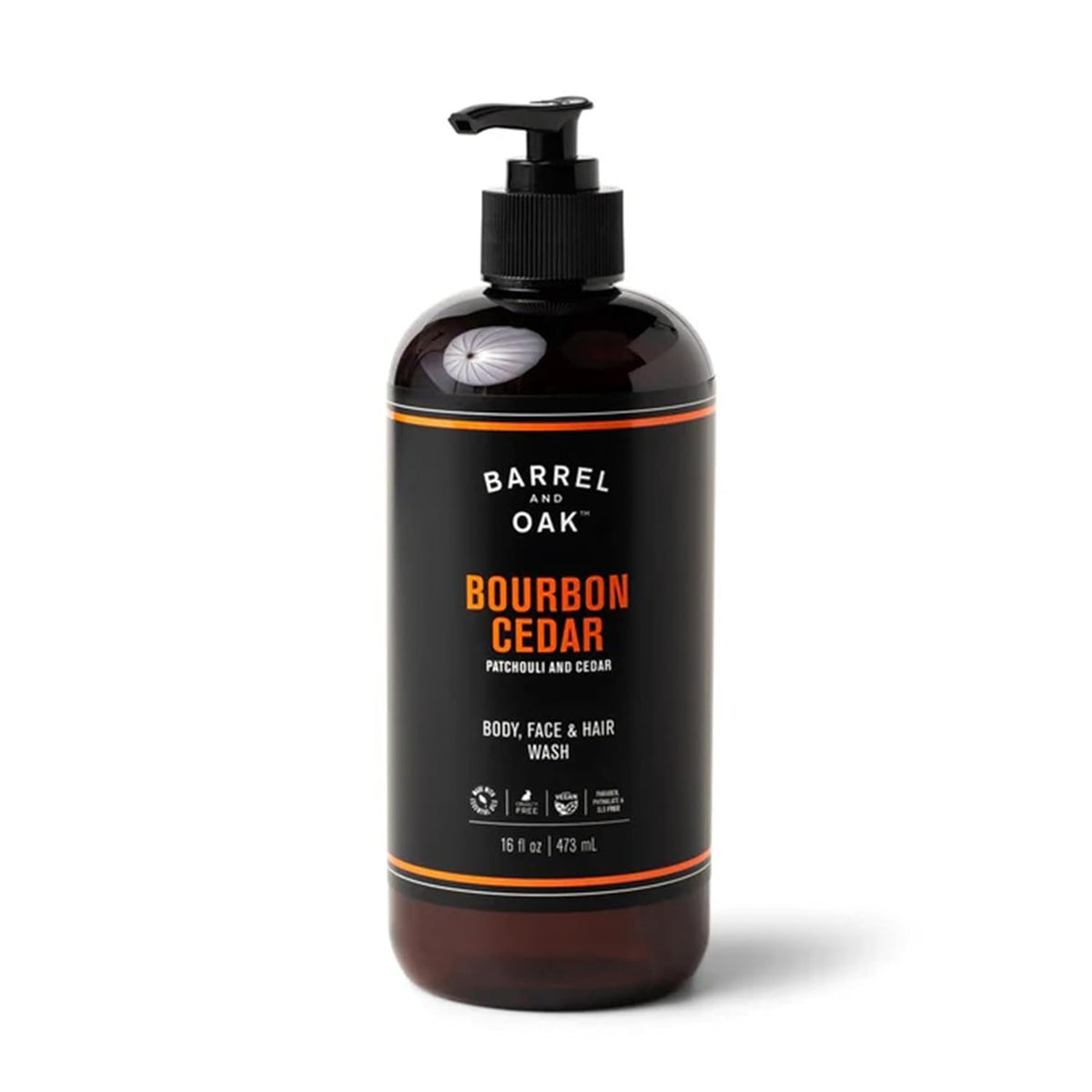 Barrel and Oak - All-In-One Body Wash, Men's Soap for Hair, Face, & Body, Essential Oil-Based