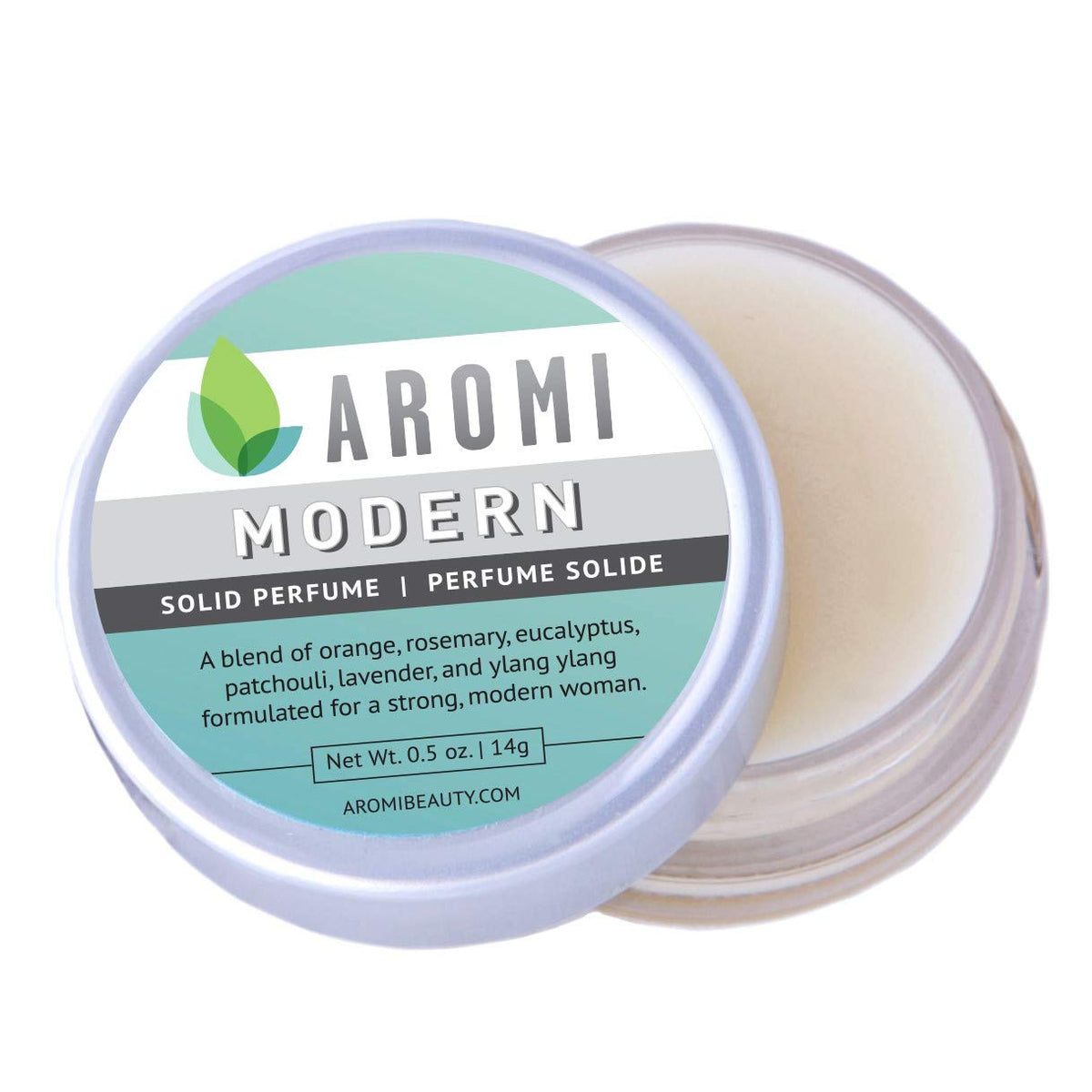 Aromi Modern Solid Perfume | Earthy Fragrance, Rosemary, Eucalyptus, & Ylang Ylang Scent, Vegan