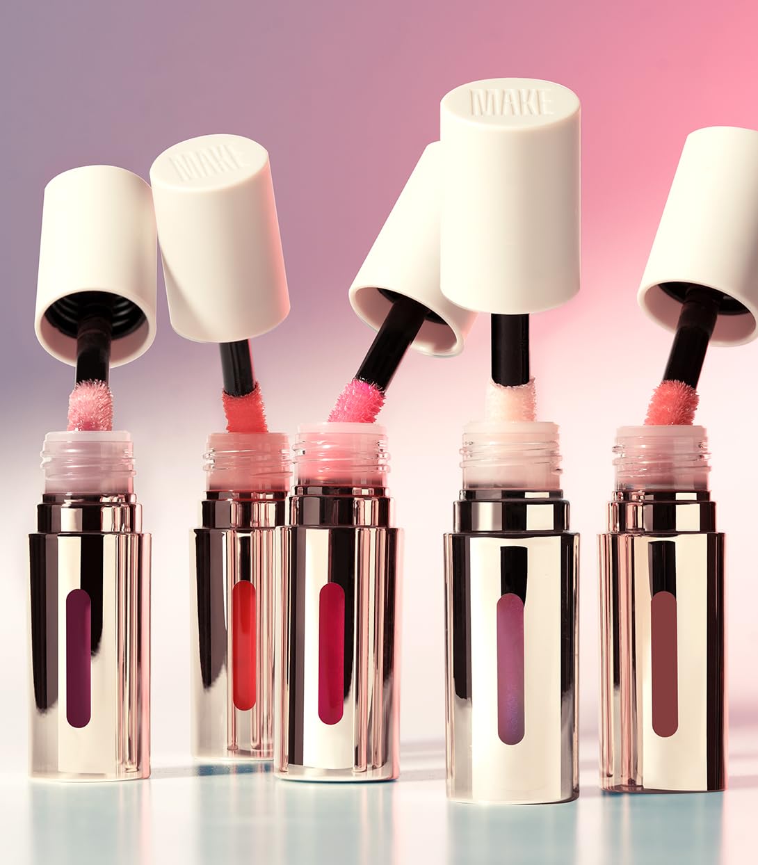 MAKE Beauty Serum Balm Hydrating Lip Oil. Vegan Moisturizing Lip Gloss with Plumping Effect. Lip