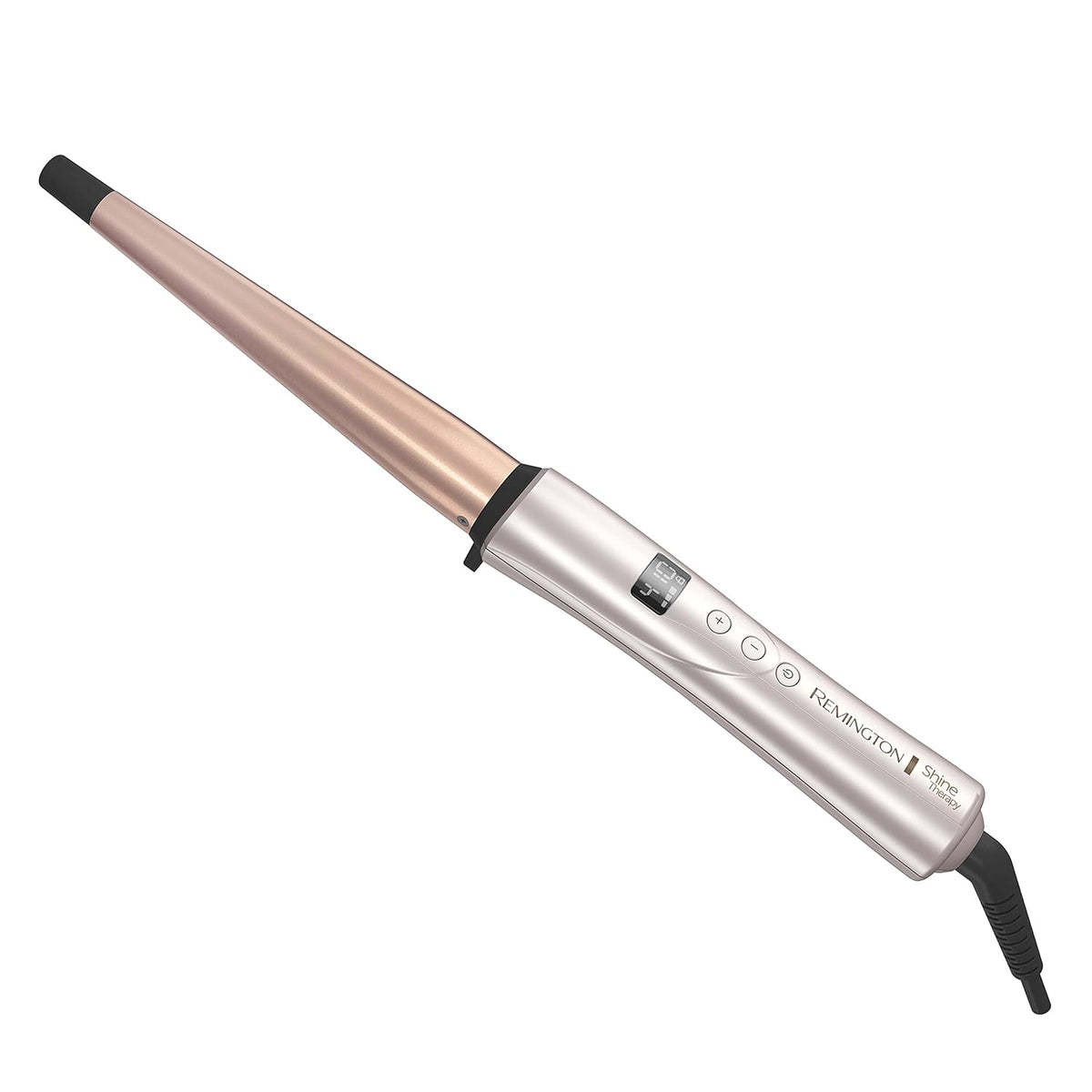 Remington Shine Therapy Argan Oil & Keratin Infused ½-1 Inch Tapered Curling Wand for Natural