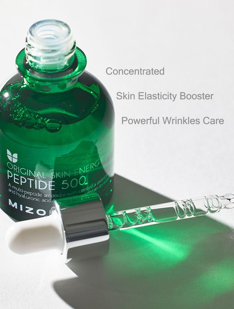 MIZON Peptide 500 Ampoule Peptides Adenosine Hyaluronic Acid Centella Asiatica Skin Elasticity