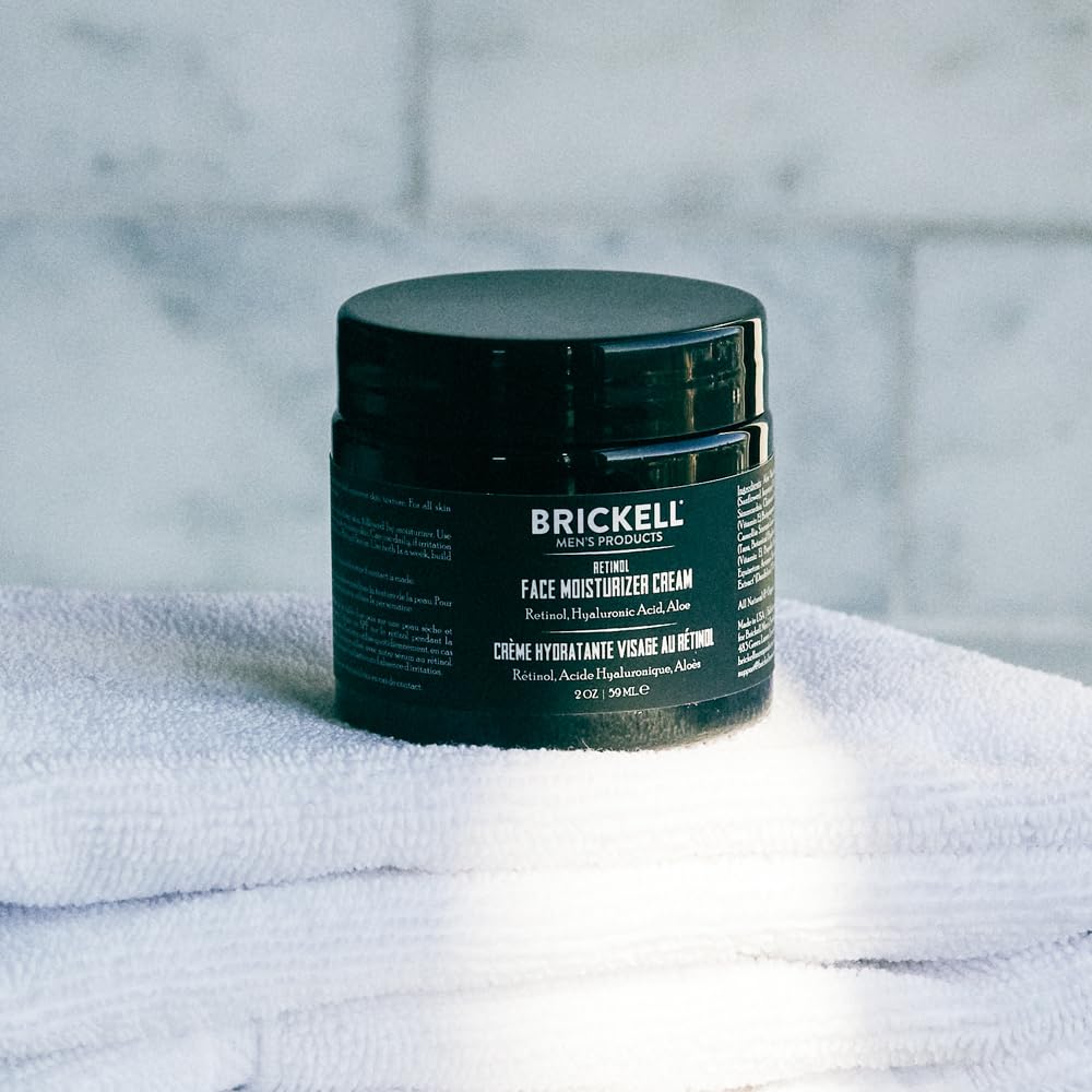 Brickell Men's Retinol Face Moisturizer Cream For Men, Natural & Organic, Anti-Wrinkle Face Night
