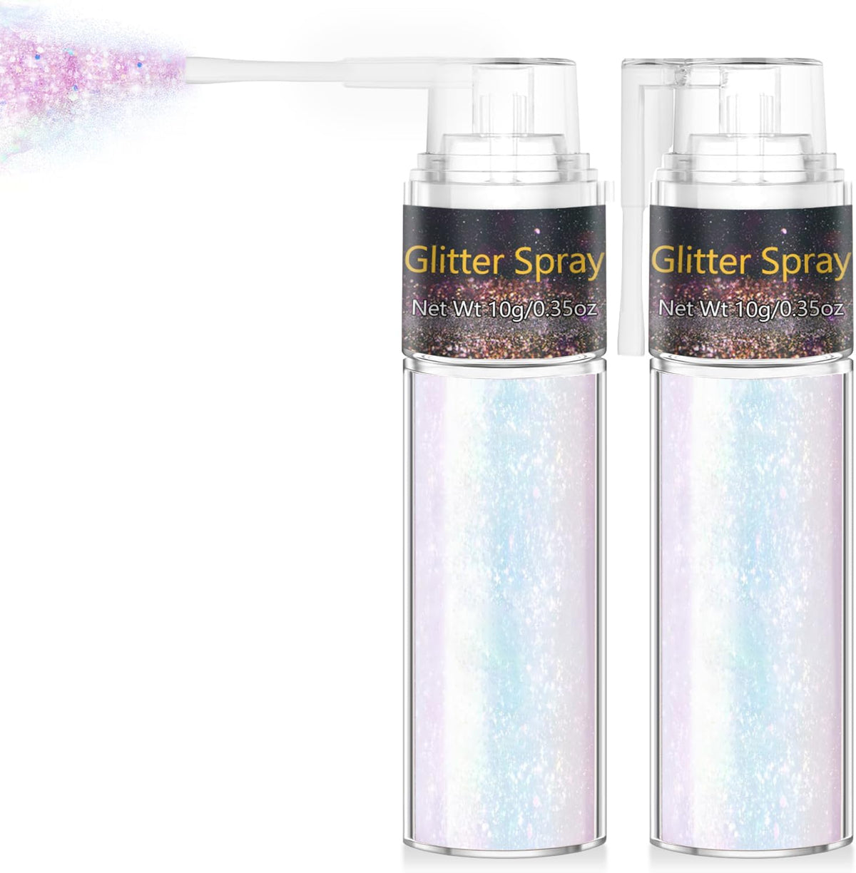 Hair and Body Glitter Spray, 1PC Hair Glitter Extra Fine Face Shimmer Powder for Clothes, Festival