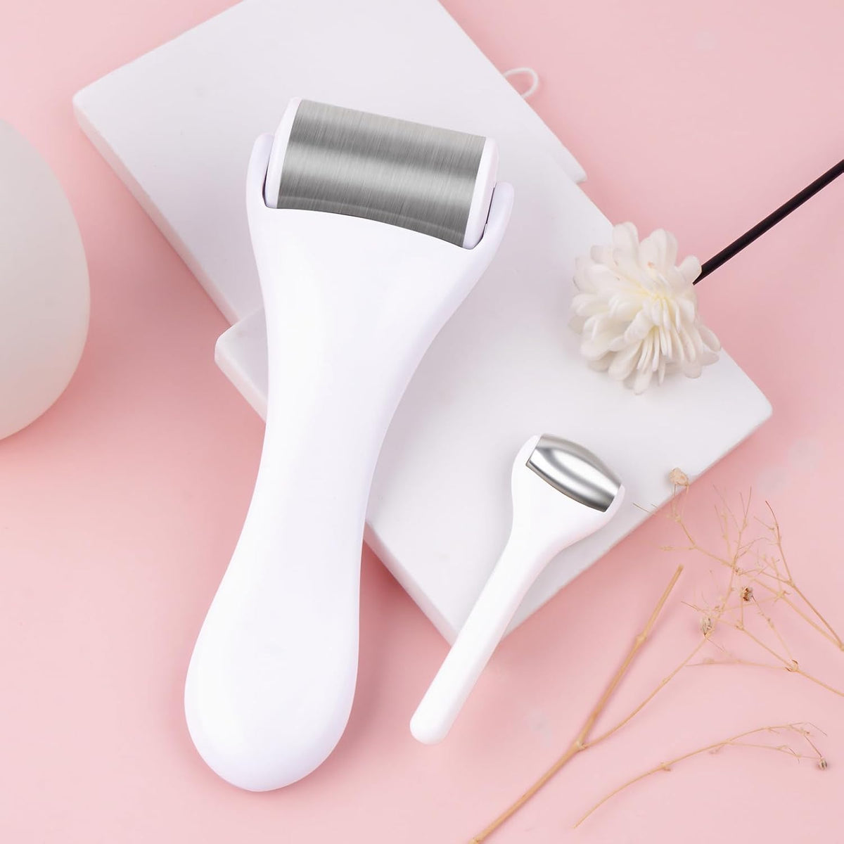MAANGE Ice Roller For Face & Eye Roller for Puffiness,Stainless Steel Facial Roller Ice Face Roller