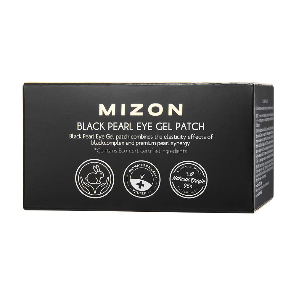 MIZON Pearl Eye Gel Patch Masks, Eye Treatment Mask Reduces Wrinkles and Puffiness, Dark Circles