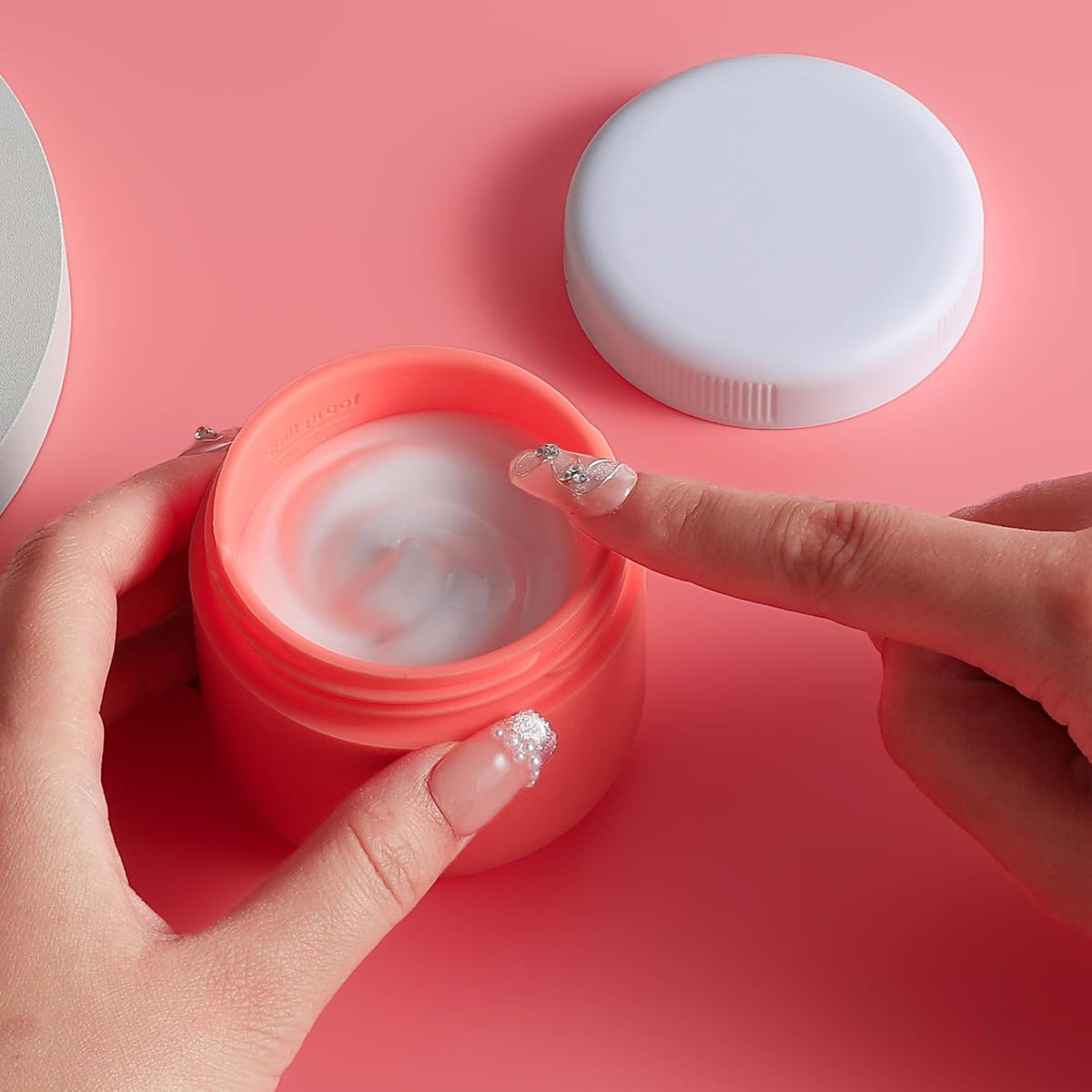 Travel Containers for Toiletries, Silicone Cream Jars BPA-Free, Leak-proof 3oz Travel Size