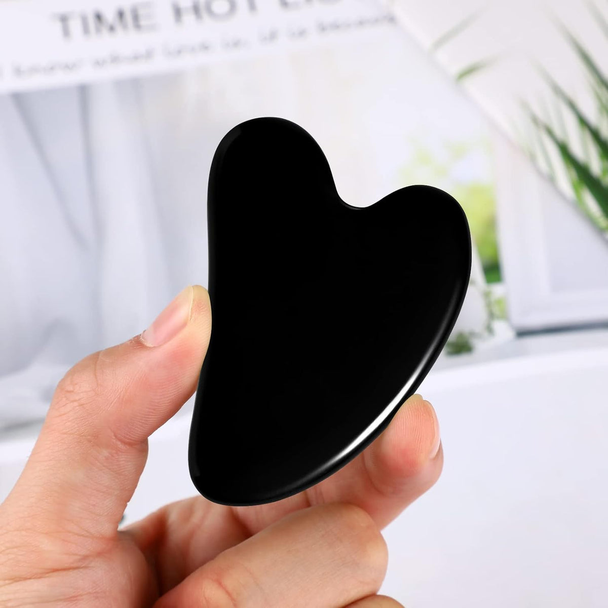 rosenice Gua Sha Facial Tools Black Guasha Tool Gua Sha Jade Stone for Face Skincare Facial Body