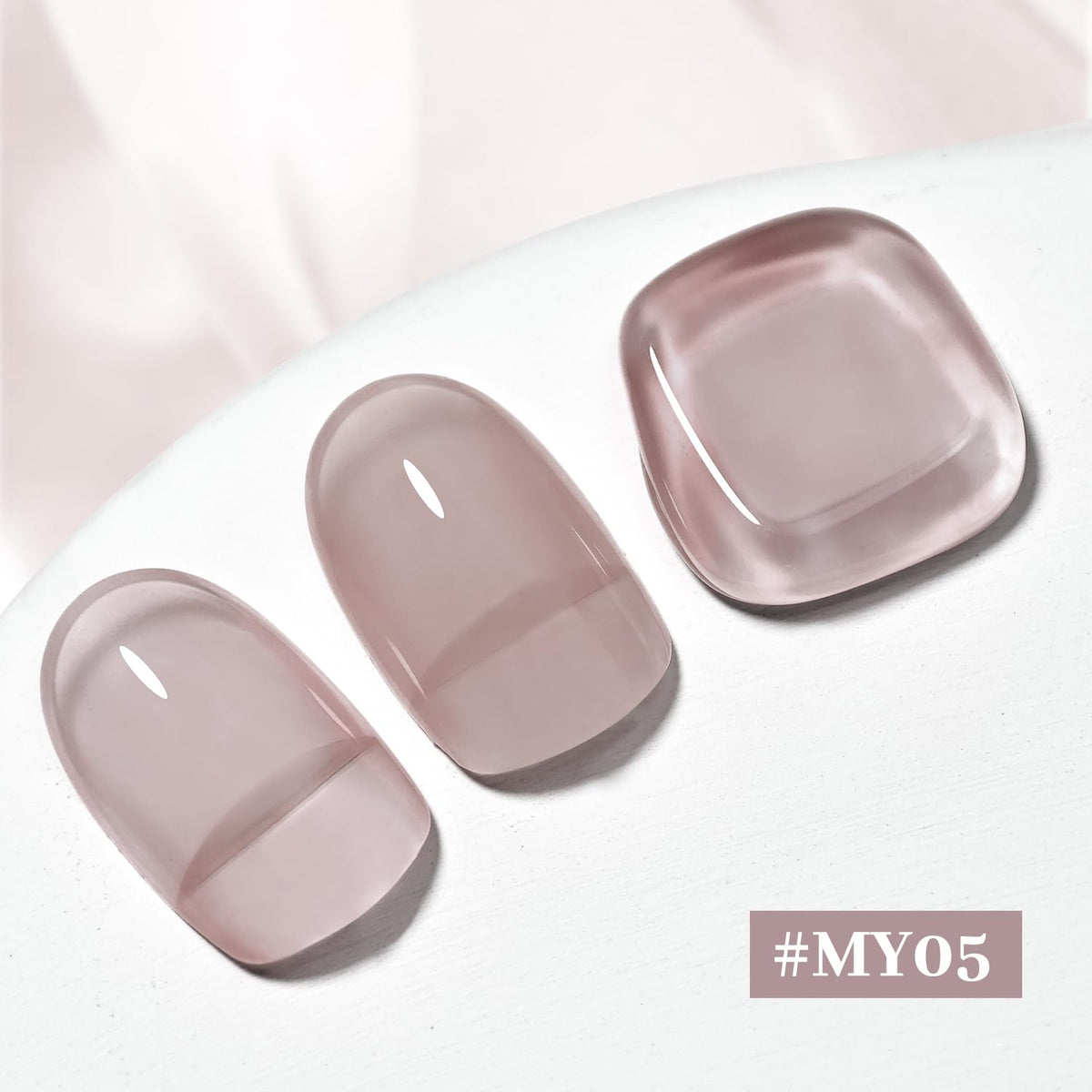 16.5ml Jelly Light Gray Nail Polish Large Volume Quick Dry Nail Polish, Long Lasting Shine