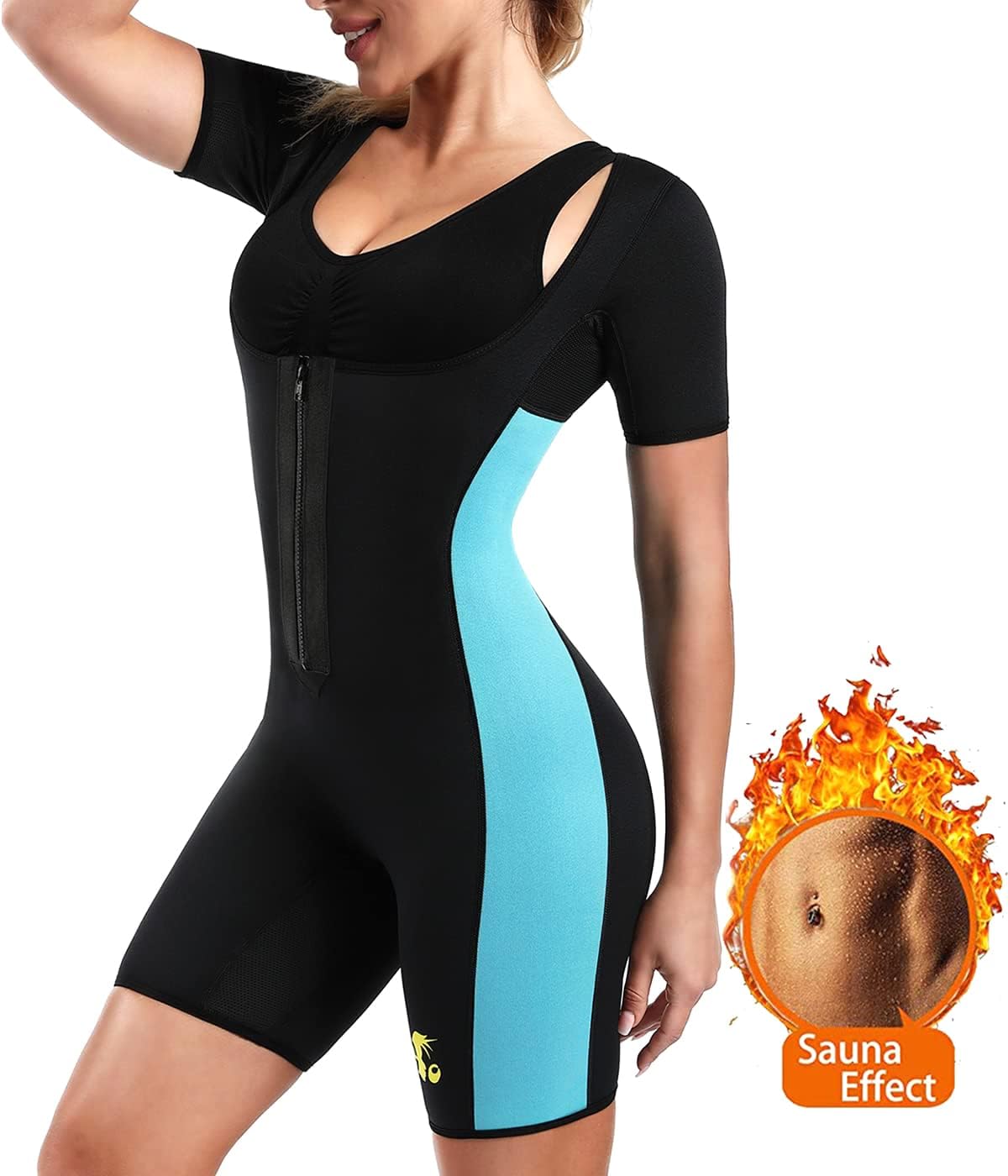 NonEcho Neoprene Sweat Sauna Suit Shaper for Women Slimming Full Body Shapewear Waist Trainer