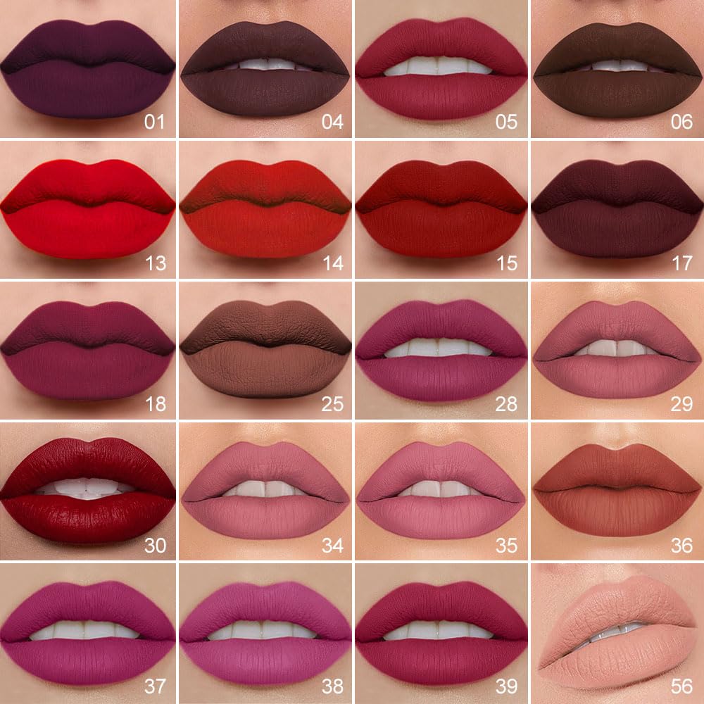 evpct 1Pcs Antique Rose Matte Lip Liner and Liquid Lipstick Stain Makeup Set for women, Nude Pink