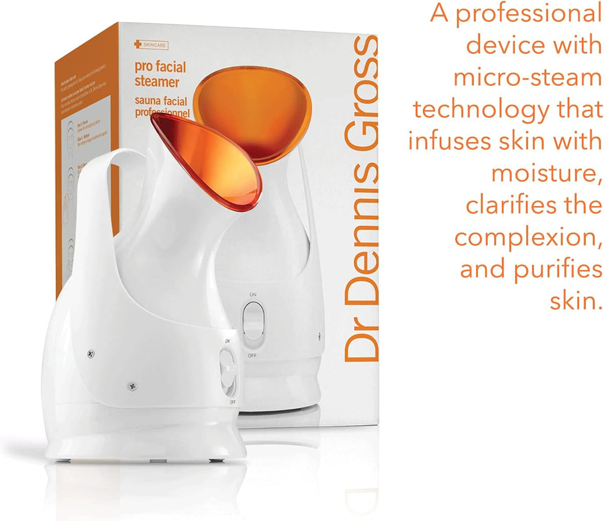 Dr. Dennis Gross Pro Facial Steamer for Facial Deep Cleaning: Infuse Skin with Hydration, Clarify