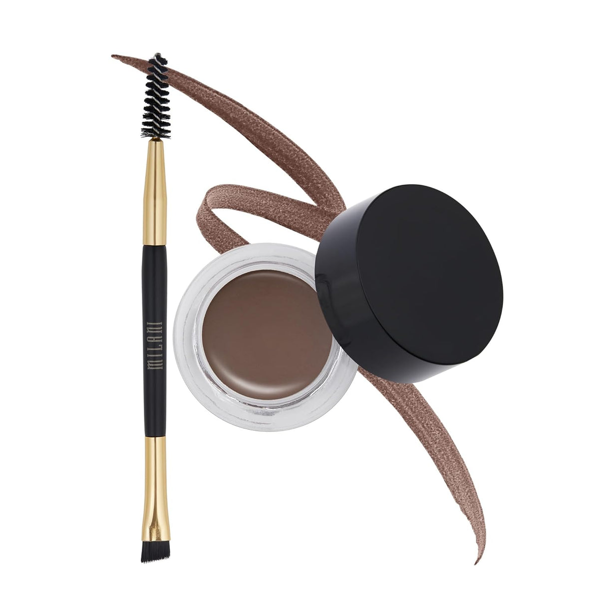 Milani Stay Put Brow Color - Dark Brown (0.09 Ounce) Vegan, Cruelty-Free Eyebrow Color that Fills