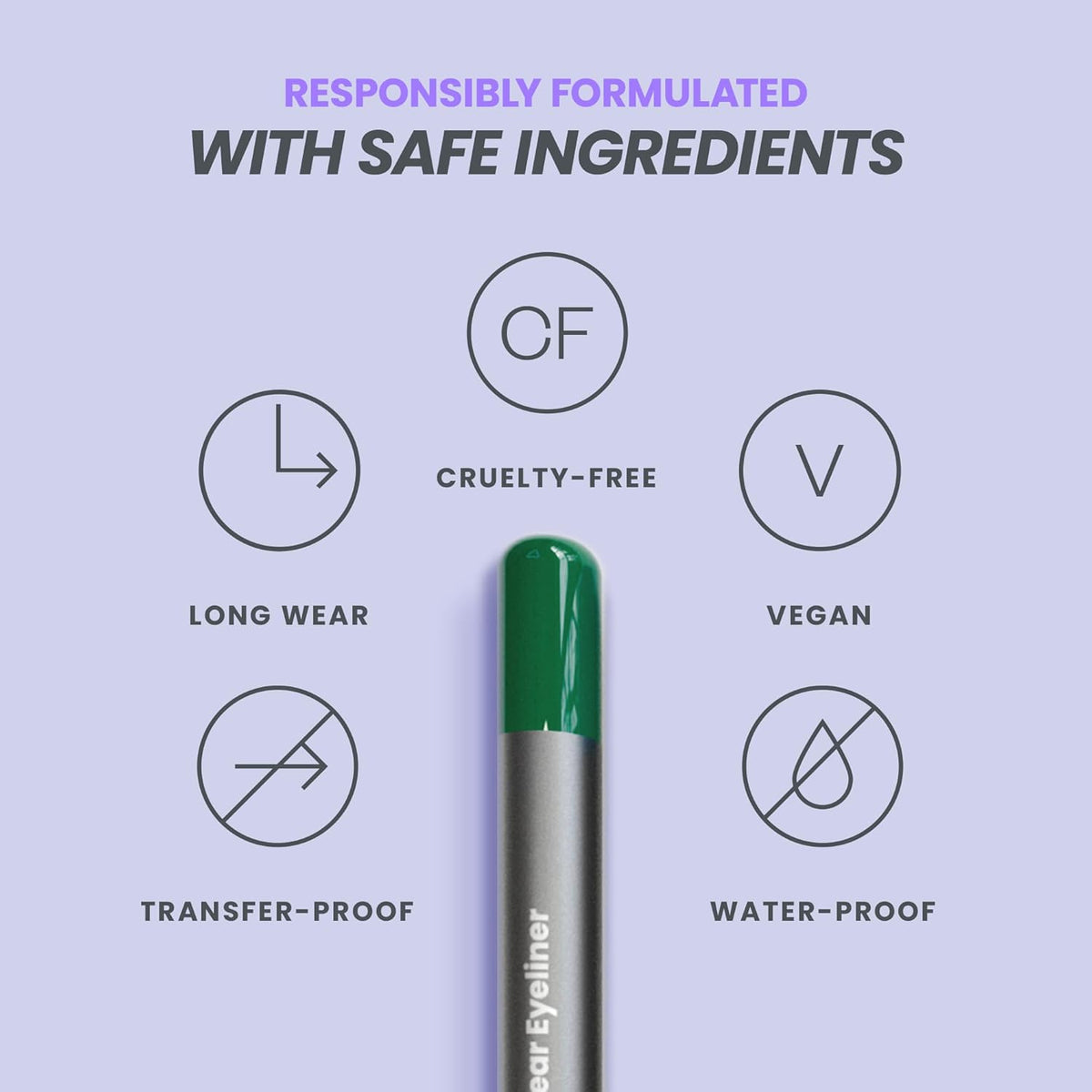Wonderskin Eyeliner Pencil, 1440 Longwear Green Eyeliner Pencil - Waterproof, Sharpenable & Smudge