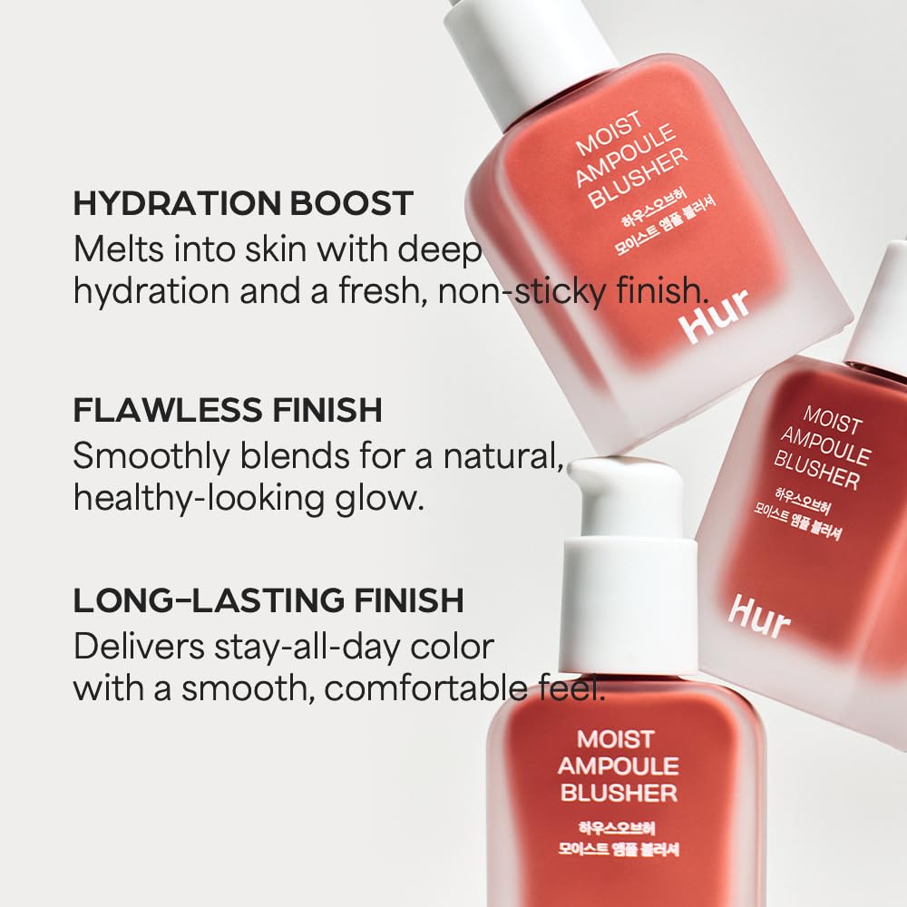 Moist Ampoule Blusher with 50% Moisture Essence | Hydrating & Long-Lasting Blush | 0.68fl.oz (9