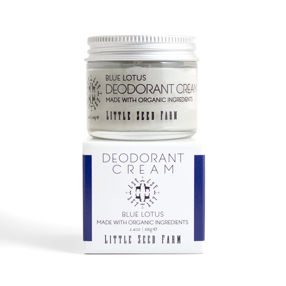 Little Seed Farm All Natural Deodorant Cream, Aluminum Free Deodorant for Women or Men - Blue
