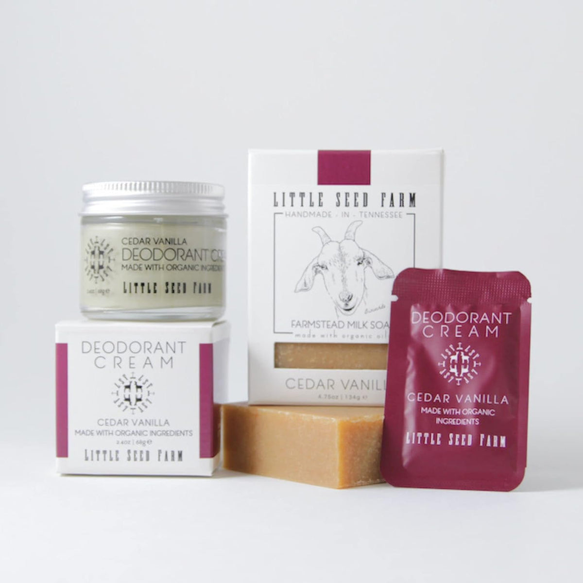 Little Seed Farm All Natural Deodorant Cream, Aluminum Free Activated Charcoal Deodorant for Women