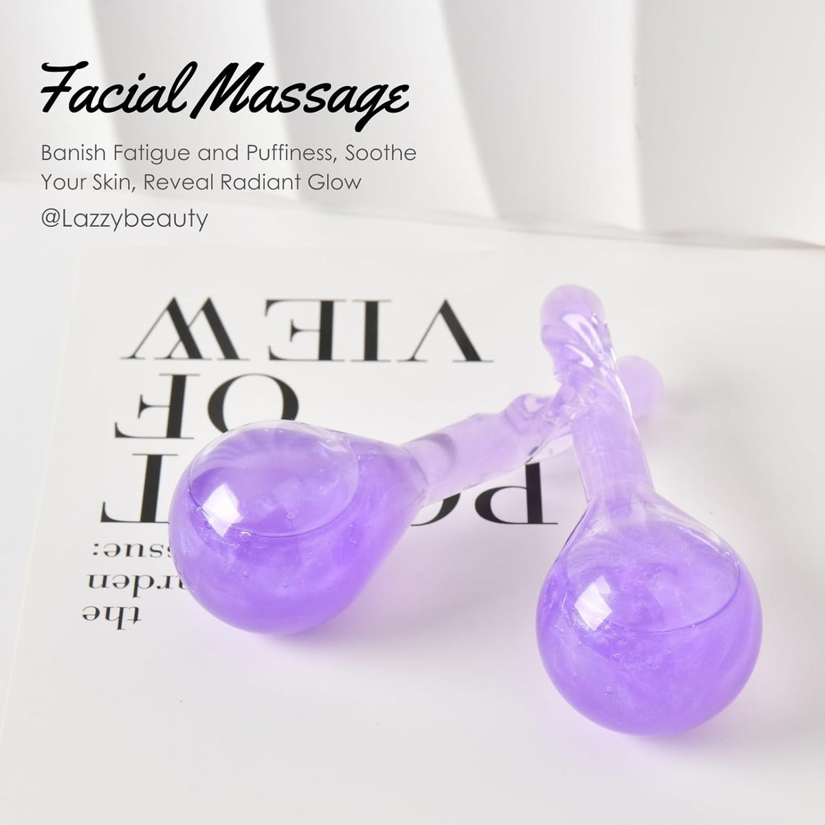 Ice Globes for Face and Eyes, Cooling Facial Massage Tool, Cryo Beauty Roller for Puffiness