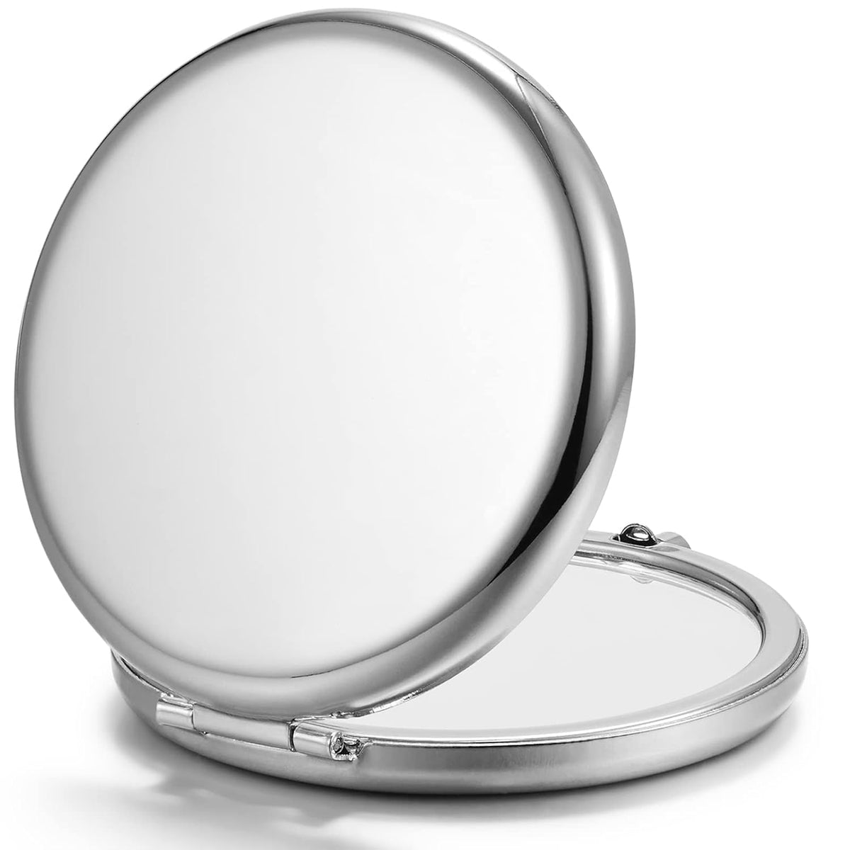 Compact Mirror Bulk, Set of 2 Double-Sided 1X/2X Magnifying Purse Pocket Makeup Mirrors(Round