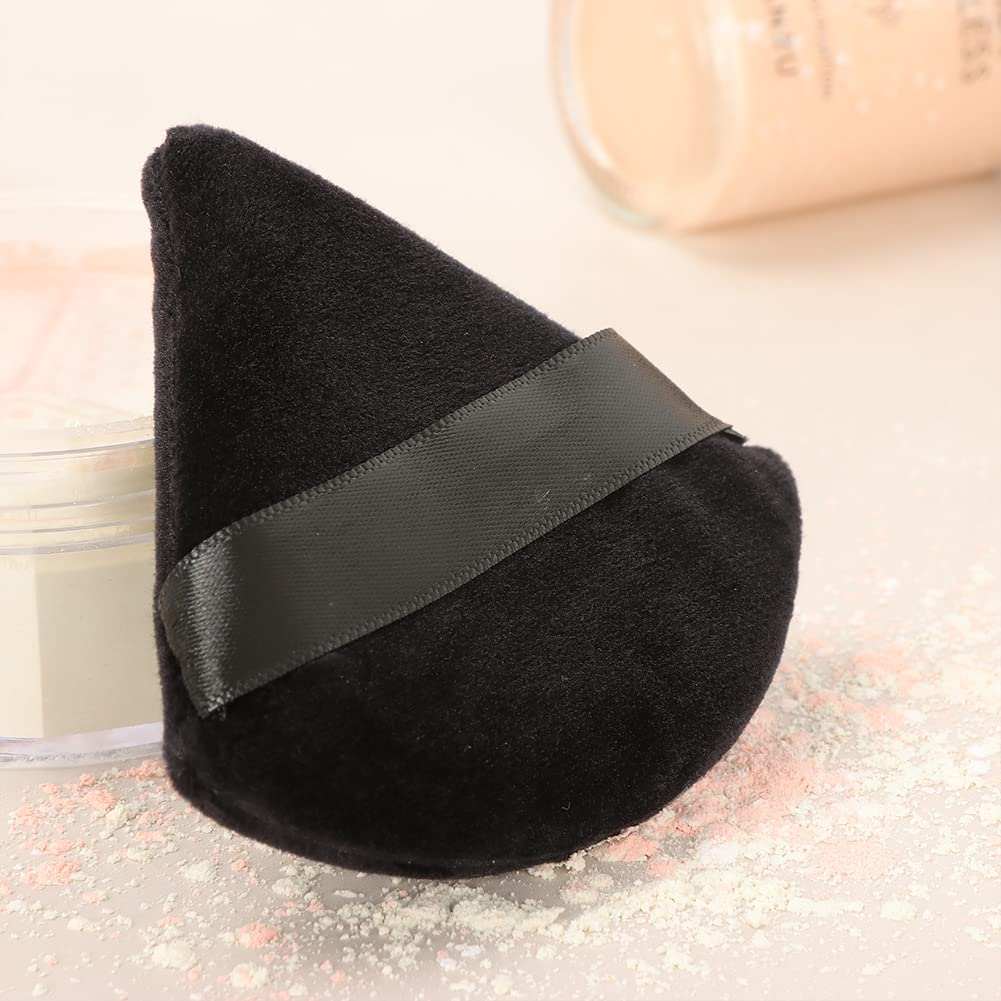 Ocim 10Pcs Triangle Powder Puffs for Face Powder,Soft Velour Triangular Beauty Puff,Makeup