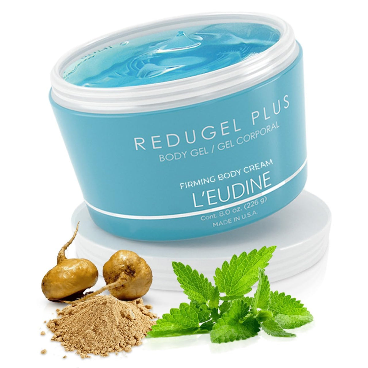 L’EUDINE Redugel Plus Skin Tightening Cream for Body, Firming Cream with Mint Oil, Field Horsetail