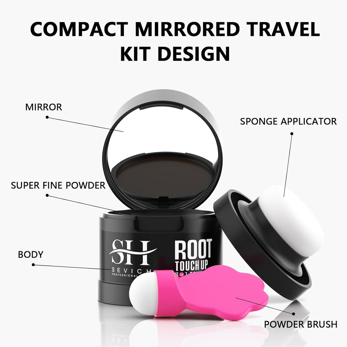 Sevich Hairline Powder 2.0，Instantly Conceals Hair Loss, Root Touch up Powder, Hair Shadow Toppers