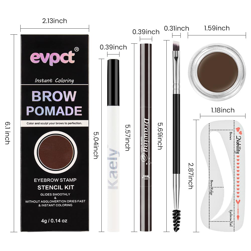evpct Eyebrow Stencils Kit for Women Shaping, Eyebrow Shaper Makeup Kit, Eye Brow Stencil Shaper