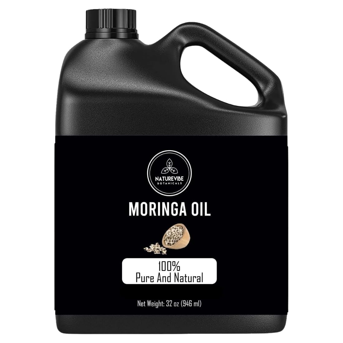 Naturevibe Botanicals Moringa Oil 32 Ounces | 100% Pure and Natural | Great for Skin Care and Hair
