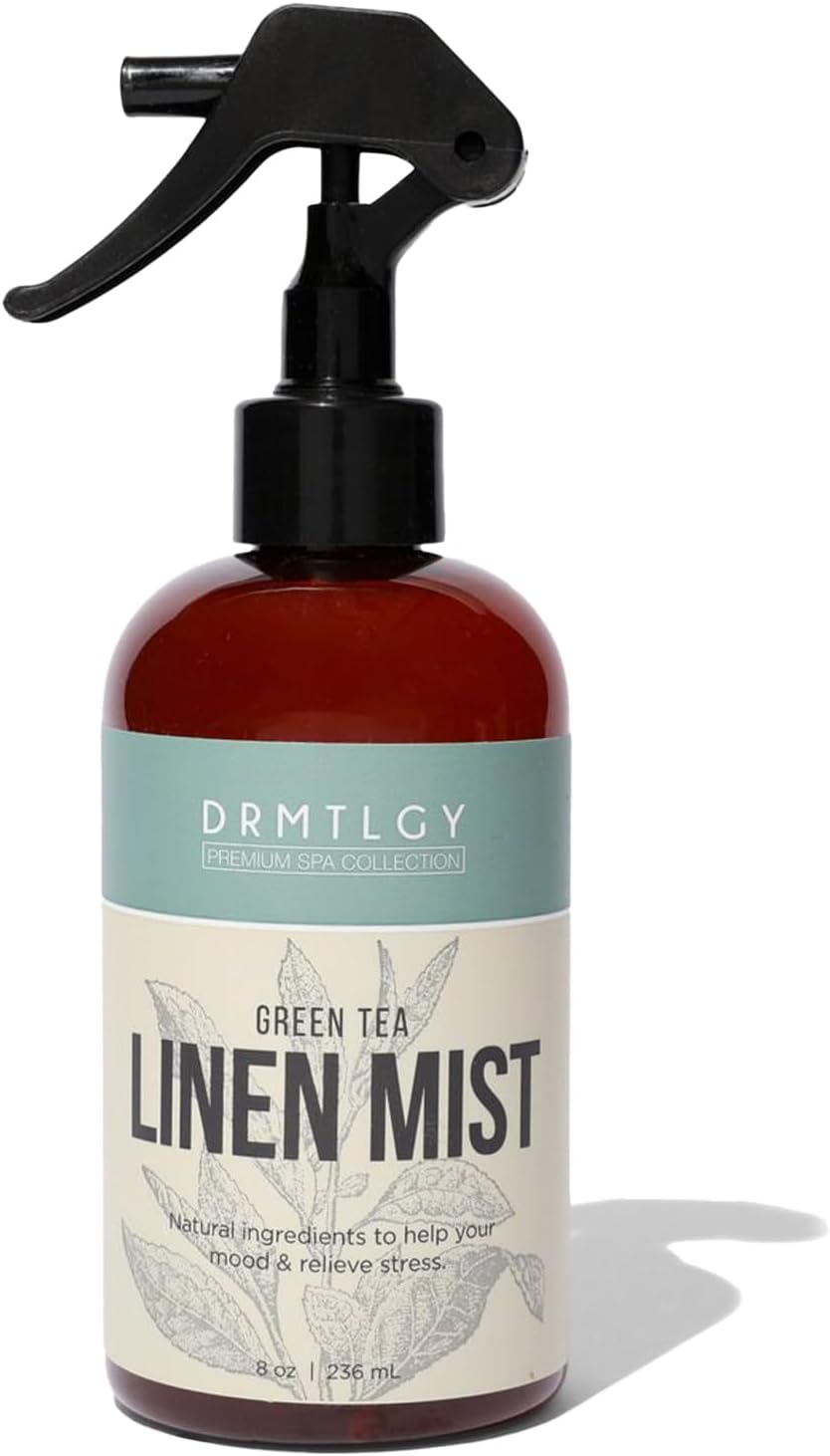 DRMTLGY Natural Green Tea Linen and Room Spray. Pure Essential Oils for a Pillow Spray, Linen Mist