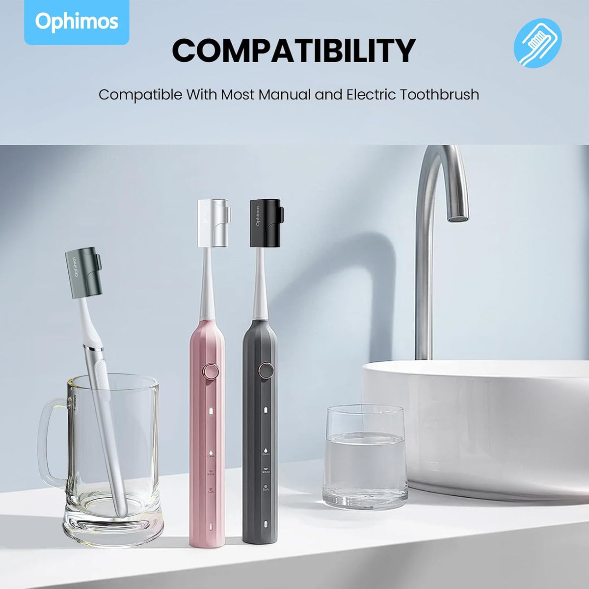 Aluminum Alloy Toothbrush Head Cover/Cap/Protector Case,Travel Toothbrush Covers Long-lasting