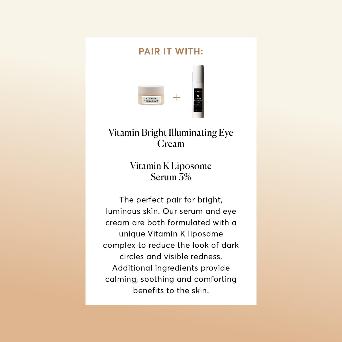 Naturium Vitamin Bright Illuminating Eye Cream, Under Eye Repair Cream for Dark Circles, with