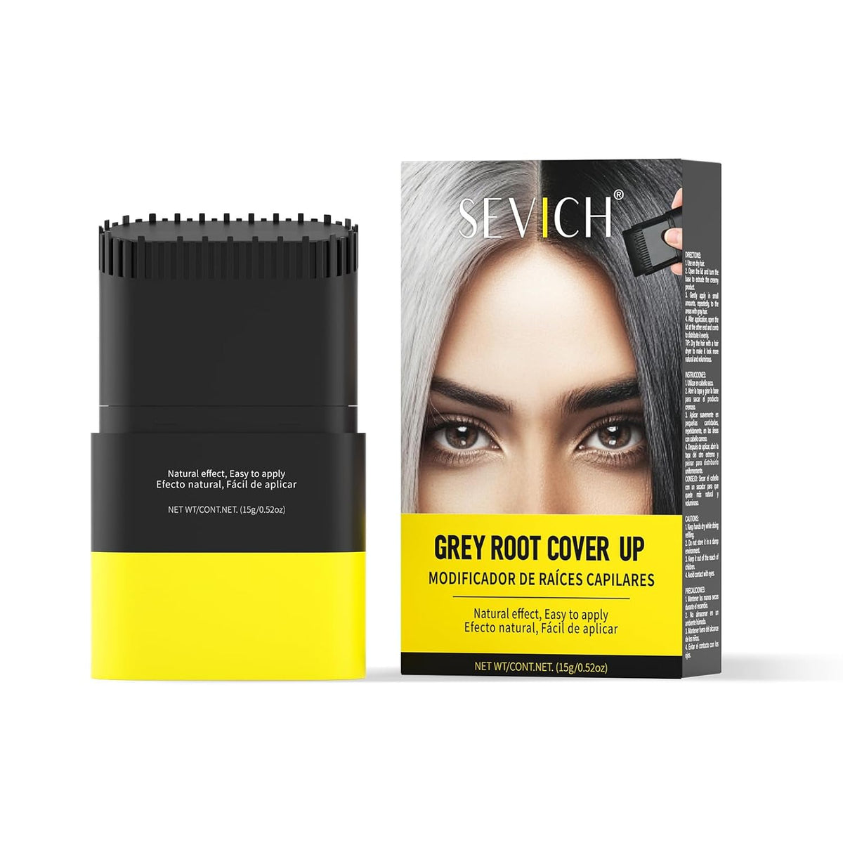SEVICH Touch Up Comb 2 in 1 Korean, Instant Hair Root Touch-Up Stick | Dual-Sided Design For