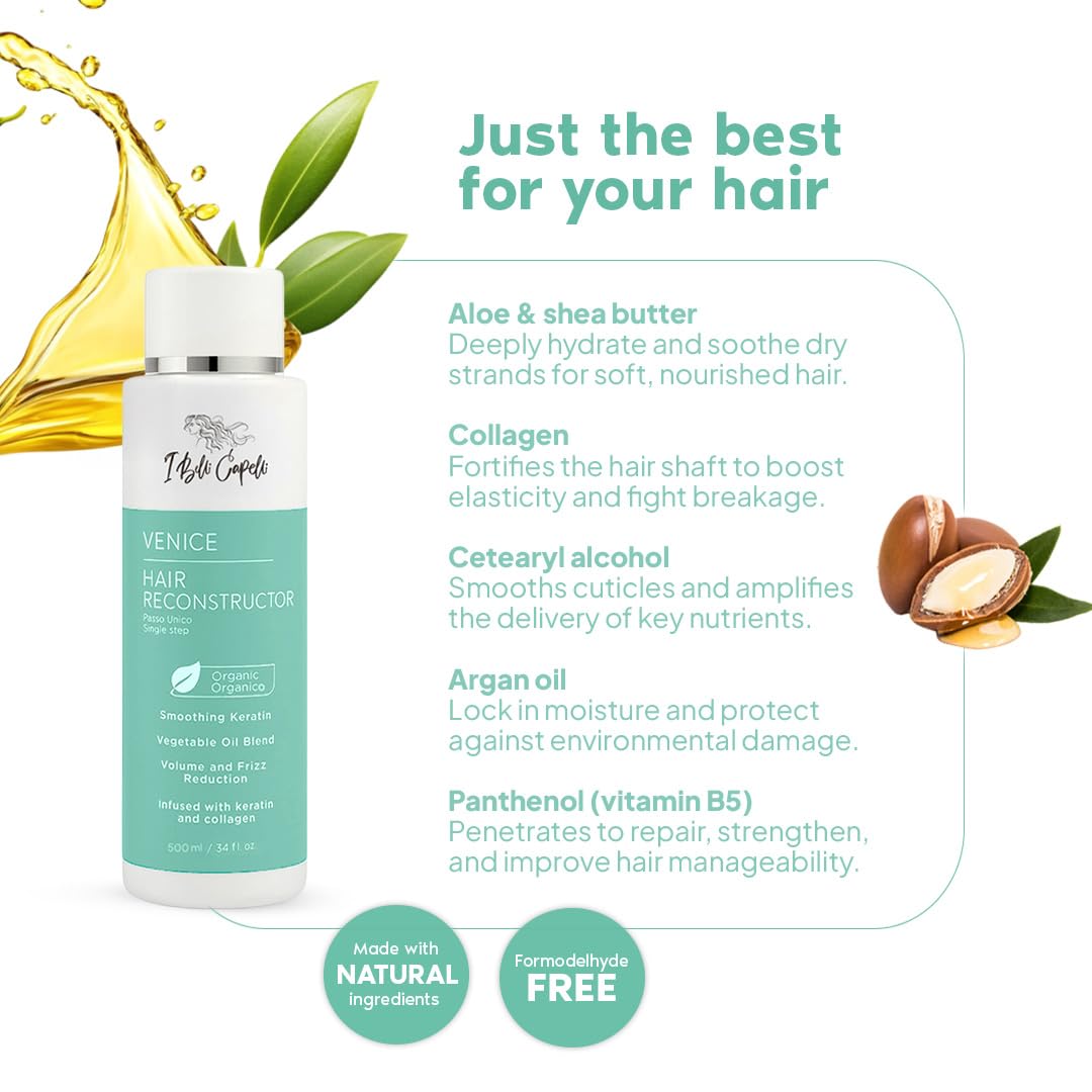 Venice Smoothing Keratin Kit, Keratin Hair Treatment Straightening Set- Keratina Para Alisar El