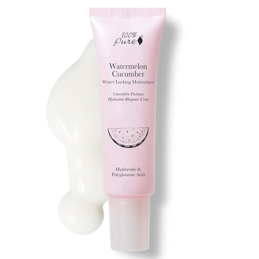 100% PURE Watermelon Cucumber Water Locking Moisturizer Natural Facial Hydration Boost with