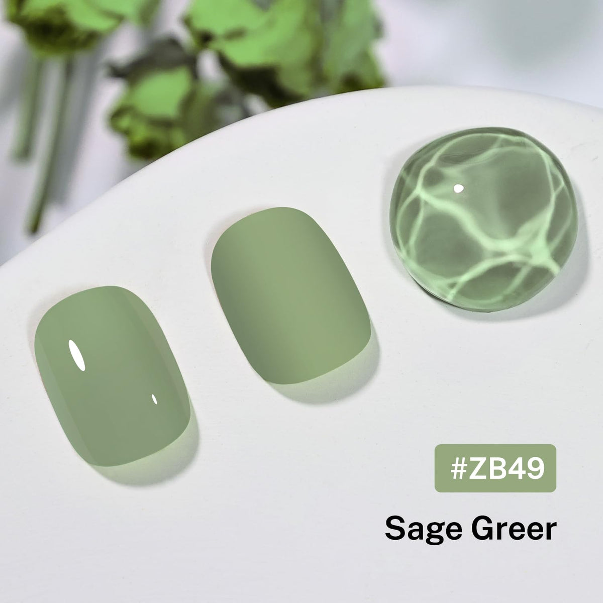 16.5ml Sage Green Nail Polish Large Volume Quick Drying Nail Polish, Fast Drying and Long Lasting