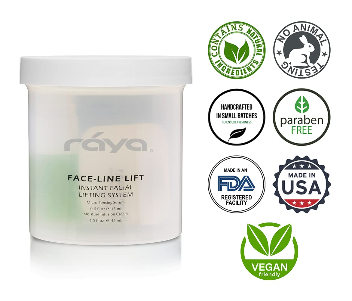 Raya Face-Line Lift (515) | 2 Piece Instant Anti-Aging and Facial Lifting Treatment Kit | Helps