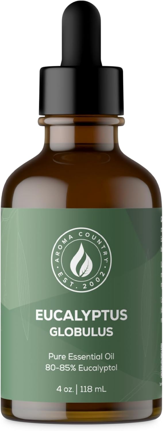 Aroma Country 100% Pure Eucalyptus Essential Oil – Organic & Undiluted Diffuser Oil, Humidifier