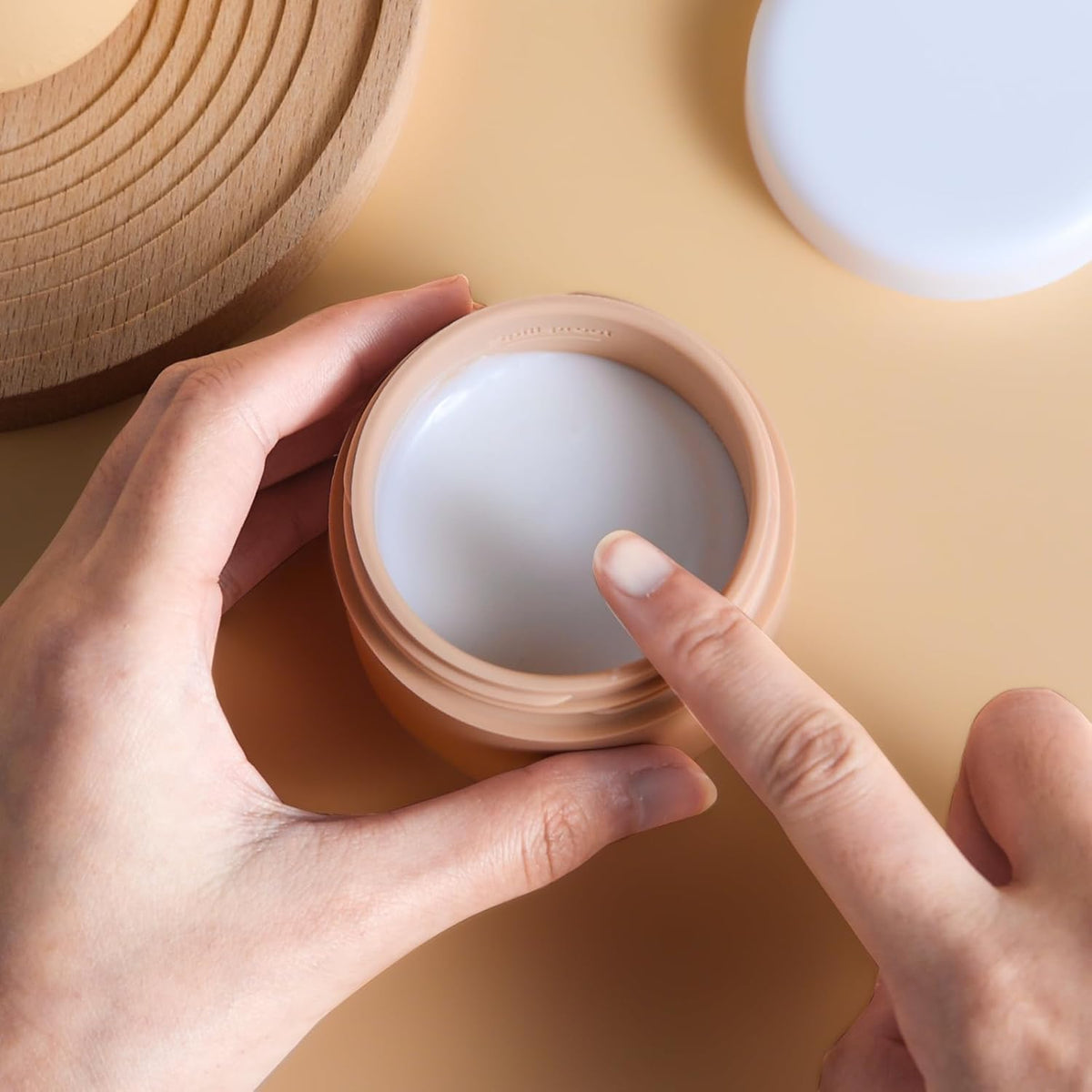Travel Containers for Toiletries, Silicone Cream Jars BPA-Free, Leak-proof 3oz Travel Size