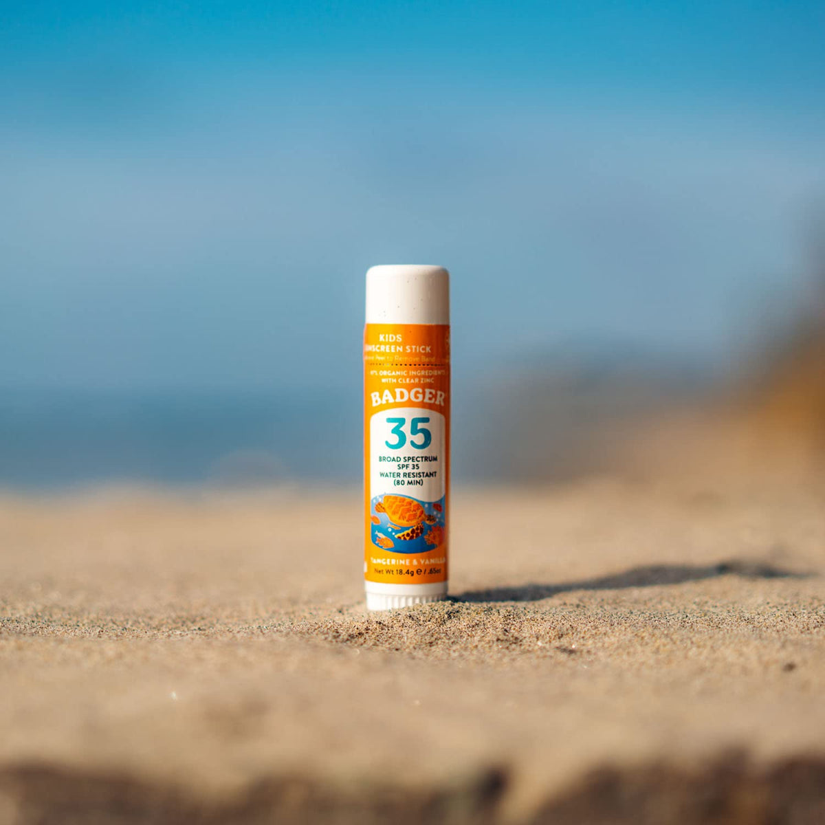 Badger Mineral Kids Sunscreen Face Stick SPF 35, Zinc Oxide Travel Size Sunscreen Stick for Kids