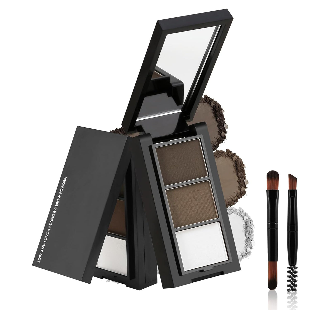 3 Colors Eyebrow Makeup Kit, Professional Brow Contour Palette, Waterproof Long-lasting Eyebrow
