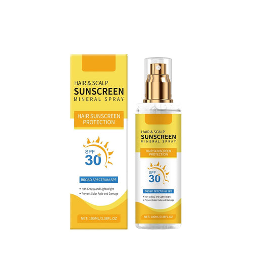 100 ML Hair and Scalp Sunscreen Spray SPF 30, Weightless Invisible Mist UV Protection Hair and