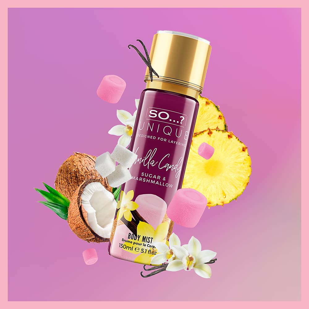 So...? Unique Vanilla Candy Body Mist - Delightful Perfume for Women - Sweet, Fruity Vanilla