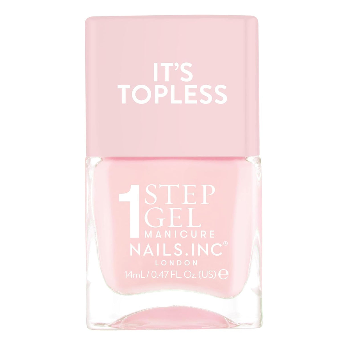Nails Inc It's Topless Gel-Like Nail Polish, 4-in-1 Base Coat, Treatment, Color, Top Coat, Long