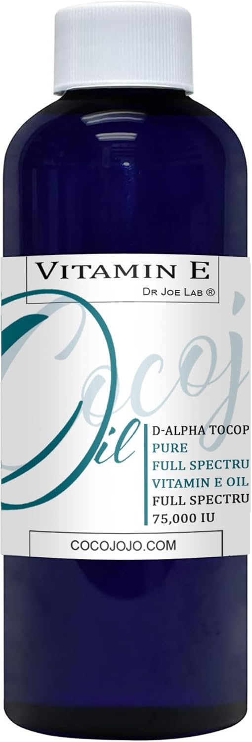 cocojojo Organic Liquid Vitamin E Oil for Skin, Hair, Face, Body Oil, 100% Pure Natural Cold