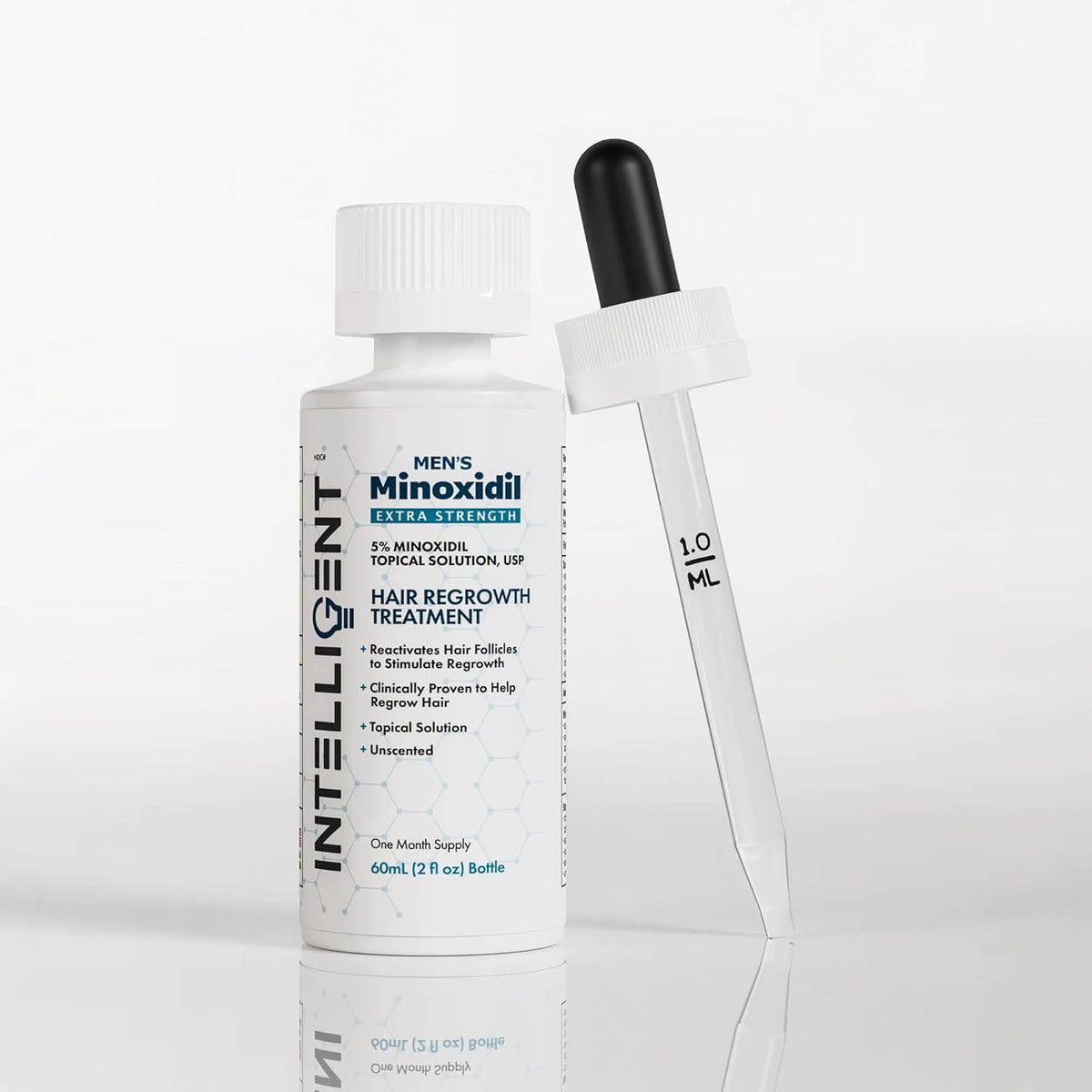Intelligent Minoxidil | Fast-Drying, No-Grease | Extra Strength 5% Topical Hair Regrowth Treatment