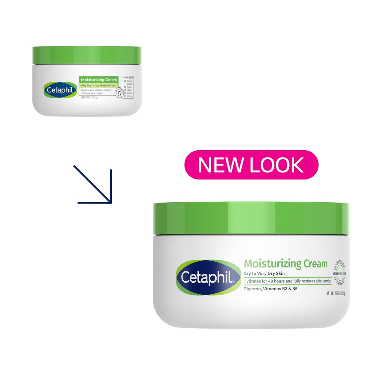 Cetaphil Face & Body Moisturizer, Hydrating Moisturizing Cream for Dry to Very Dry, Sensitive Skin