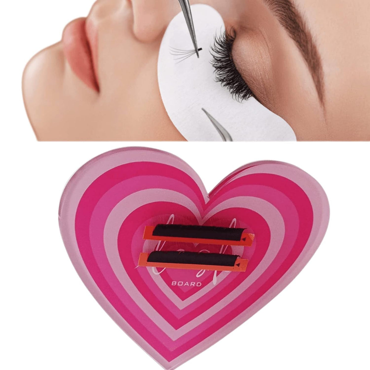 Grafting False Eyelash Acrylic Extension Pallet, Eyelash Extension Tweezers Plate Pad Makeup